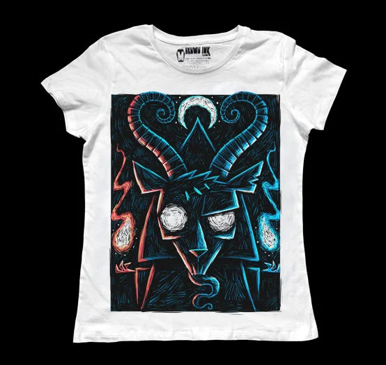 Baphomet's Curse Women White TshirtSlim Fit T-Shirts