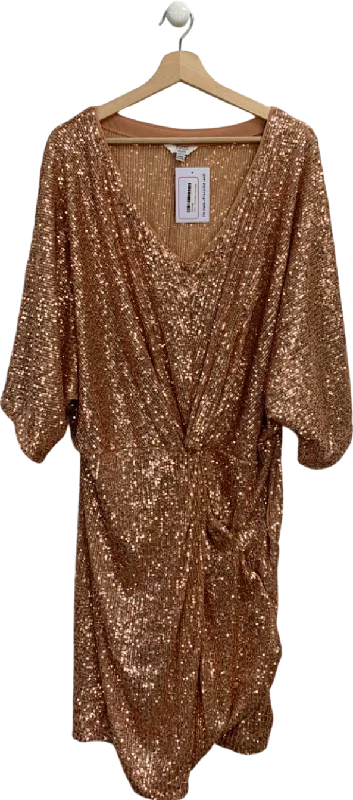 Joanna Hope Rose Gold Sequin Dress UK 26