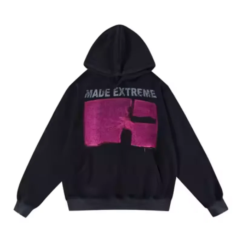 Retro Distressed Pentagram HoodieThermal Hoodies