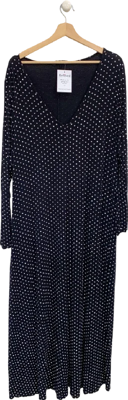 Yours Black Polka Dot Long Sleeve Dress UK 22-24