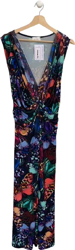 Yours Multicolour Butterfly Print Sleeveless Dress UK 26-28