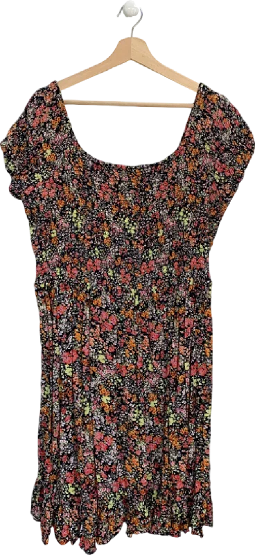 Yours Multicolour Floral Print Dress Size UK 26-28